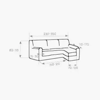 Milos Rechts – chaise Longue