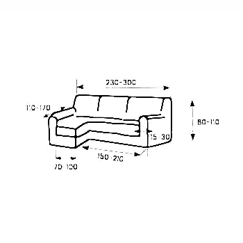 Milos Links – chaise Longue